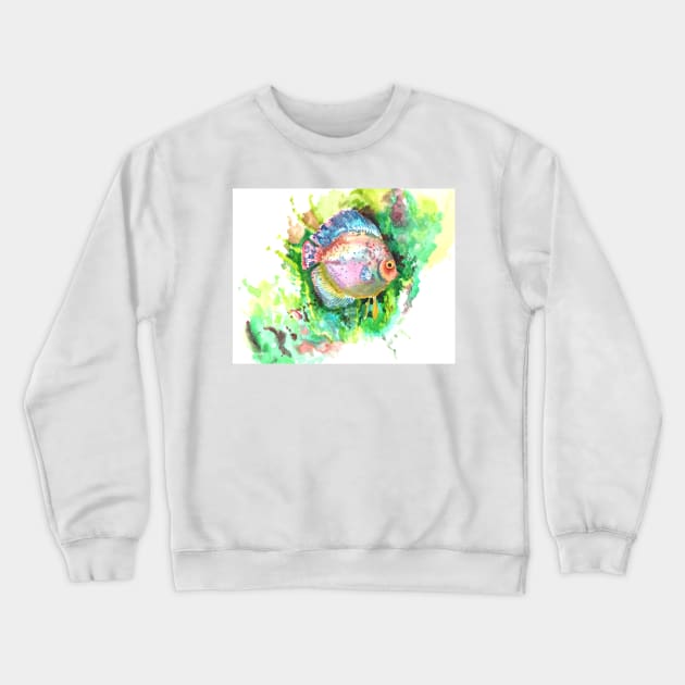 Aquarium, Discus Crewneck Sweatshirt by surenart